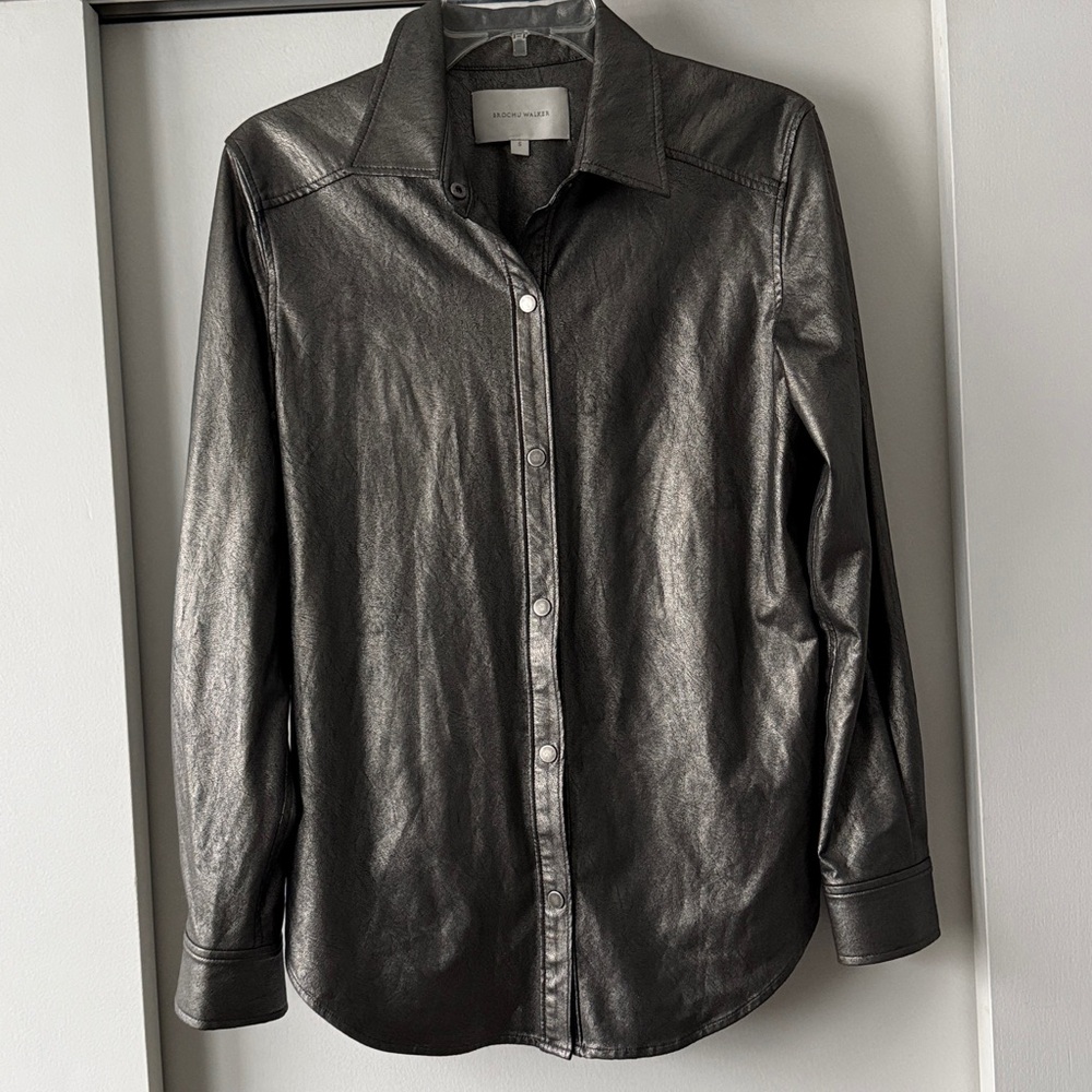 Brochu Walker metallic shirt down button small